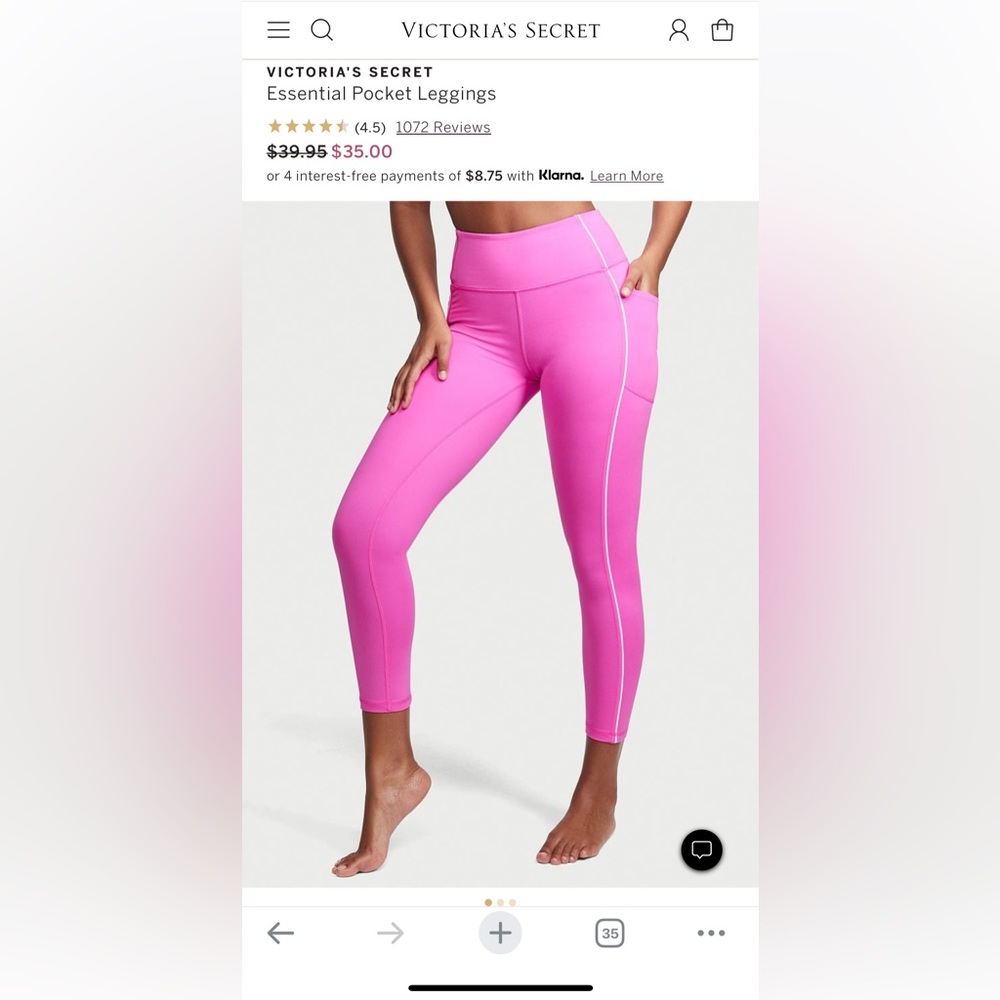 Victoria secret pocket legging XL regular length NWT